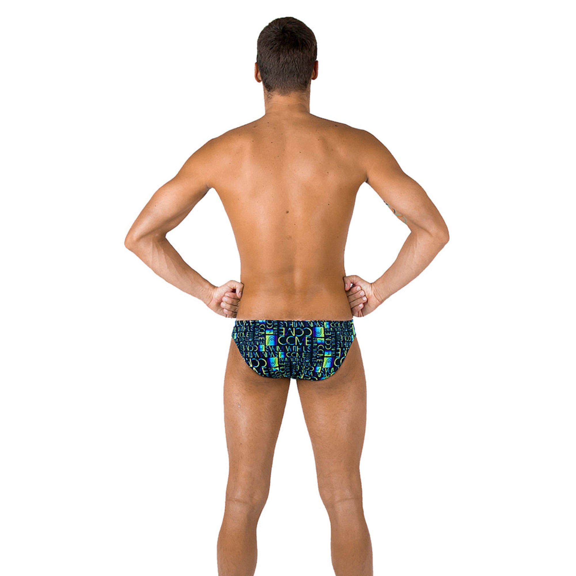 Badehose Brief schmal Head Rückansicht