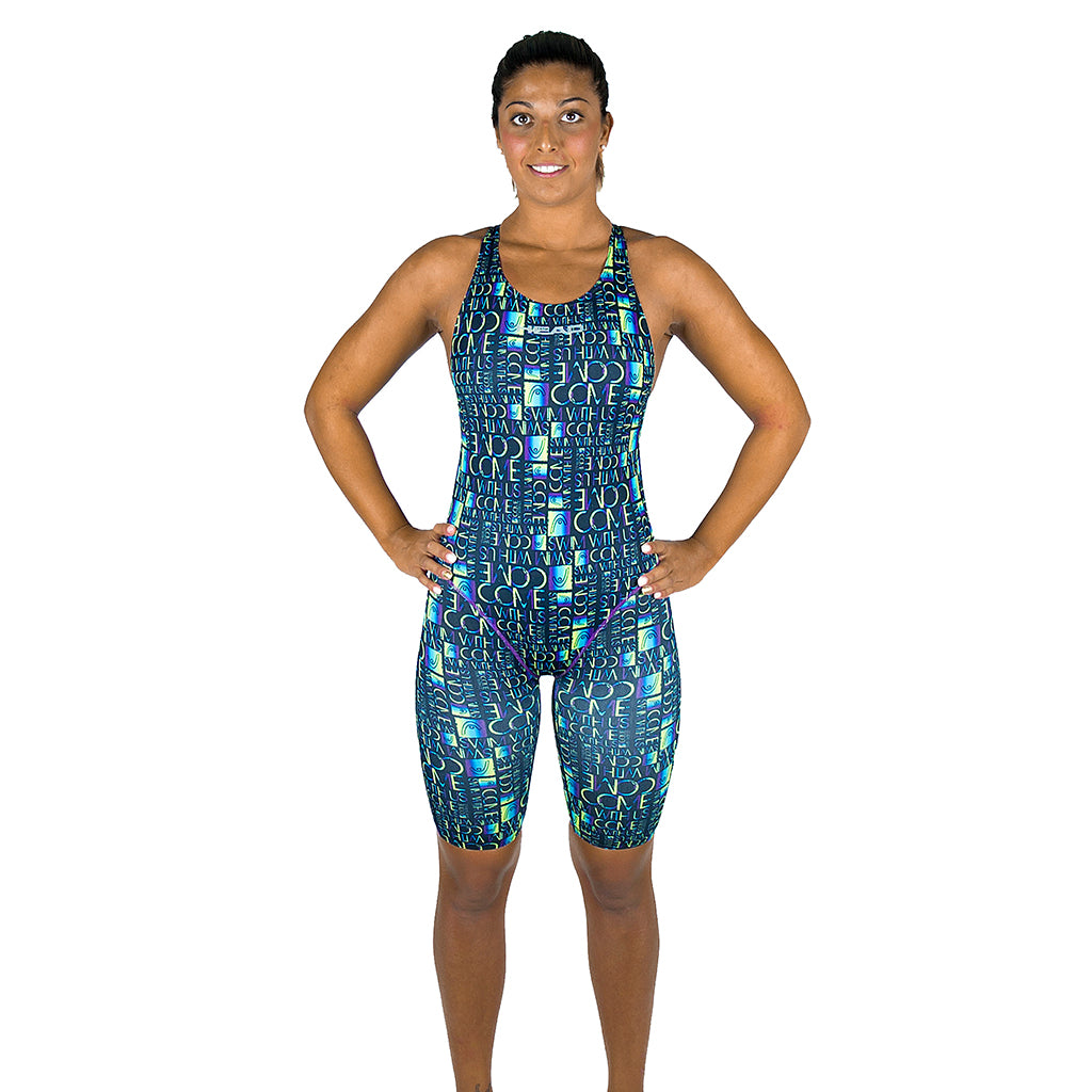 Team Knee Suit Lady printed Racing Schwimmanzug