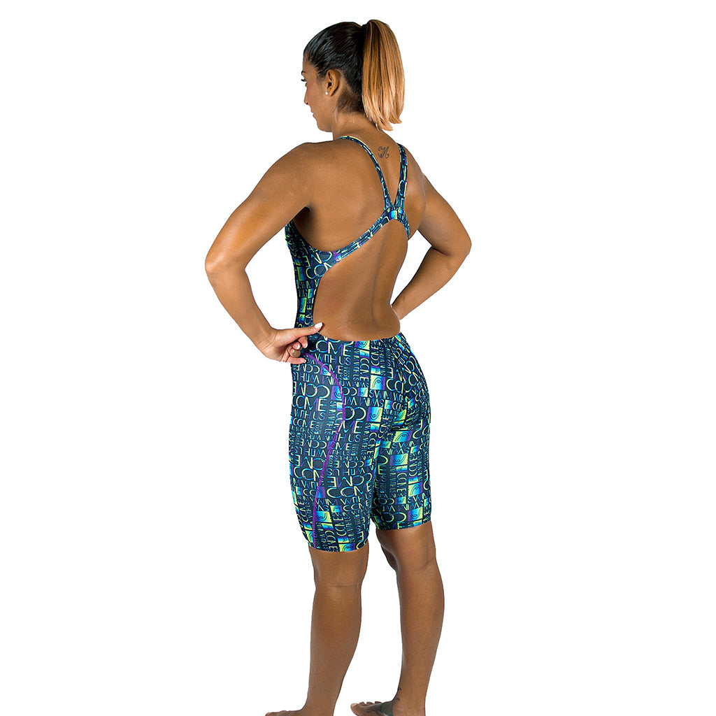 Team Knee Suit Lady printed Racing Schwimmanzug