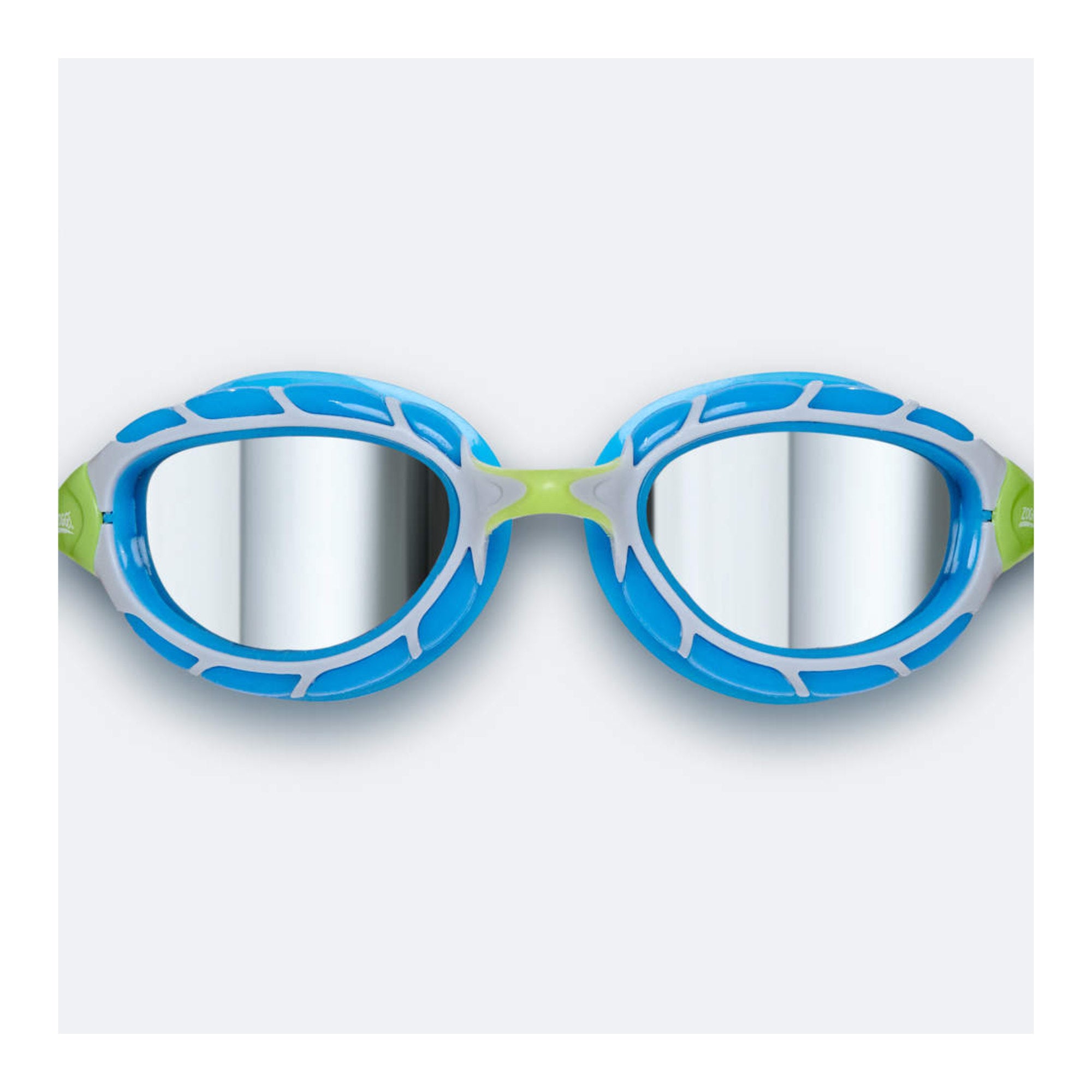 ZOGGS Schwimmbrille Predator Titanium verspiegelt blau/lime in small
