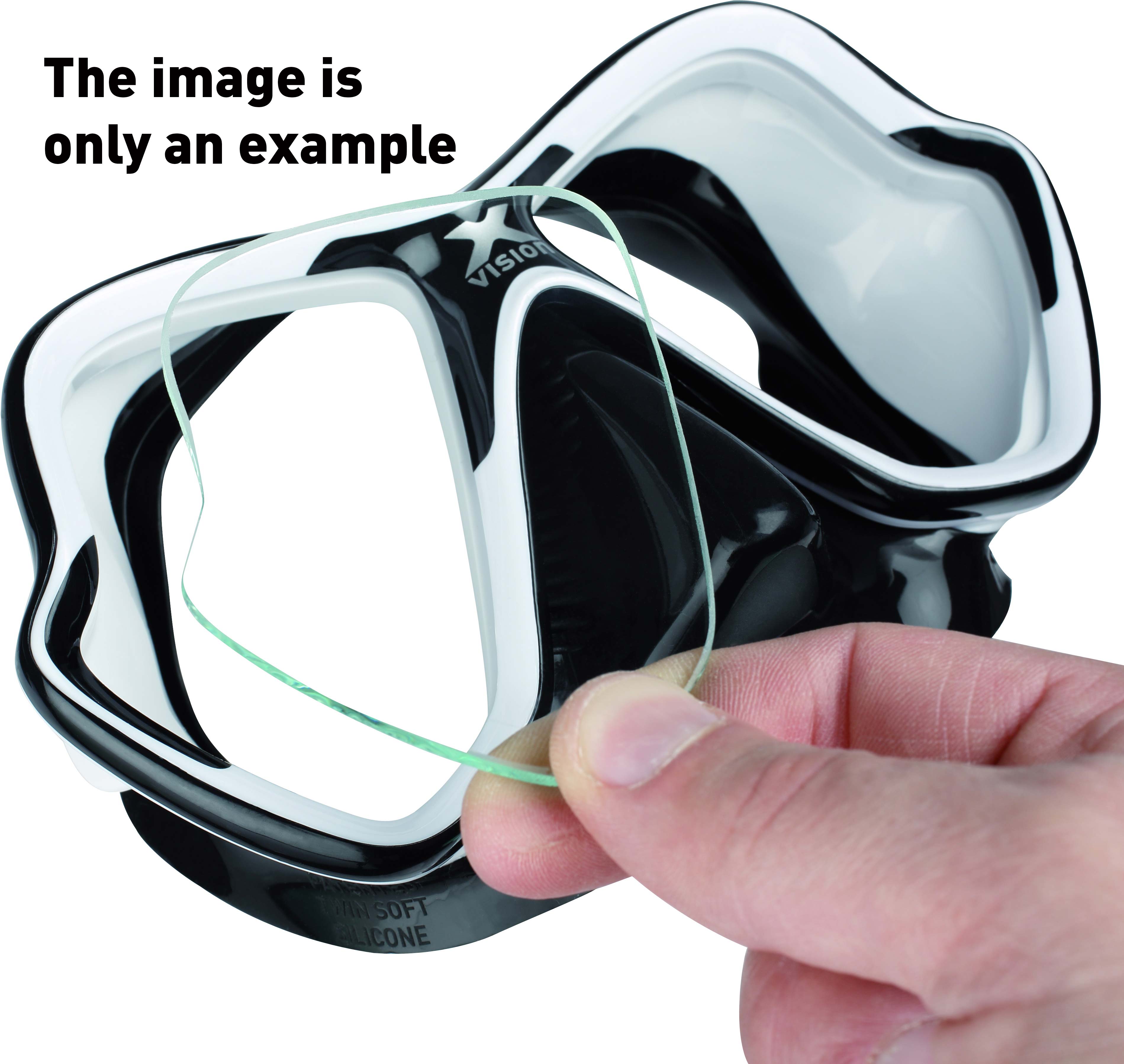 OPTISCHES GLAS negativ links X-VISON Maske