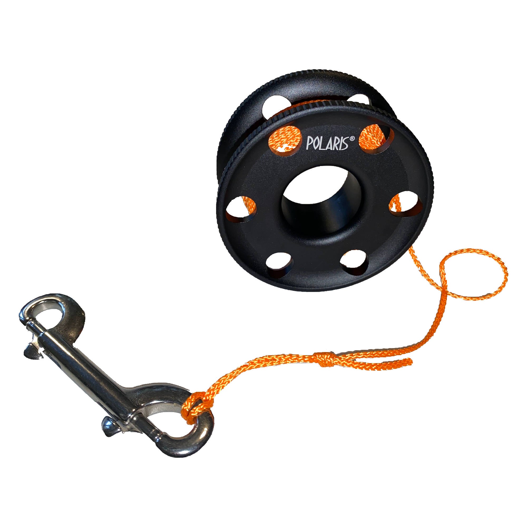 Proline Aluminium Reel 15 m, schwarz mit Edelstahl Doppelender