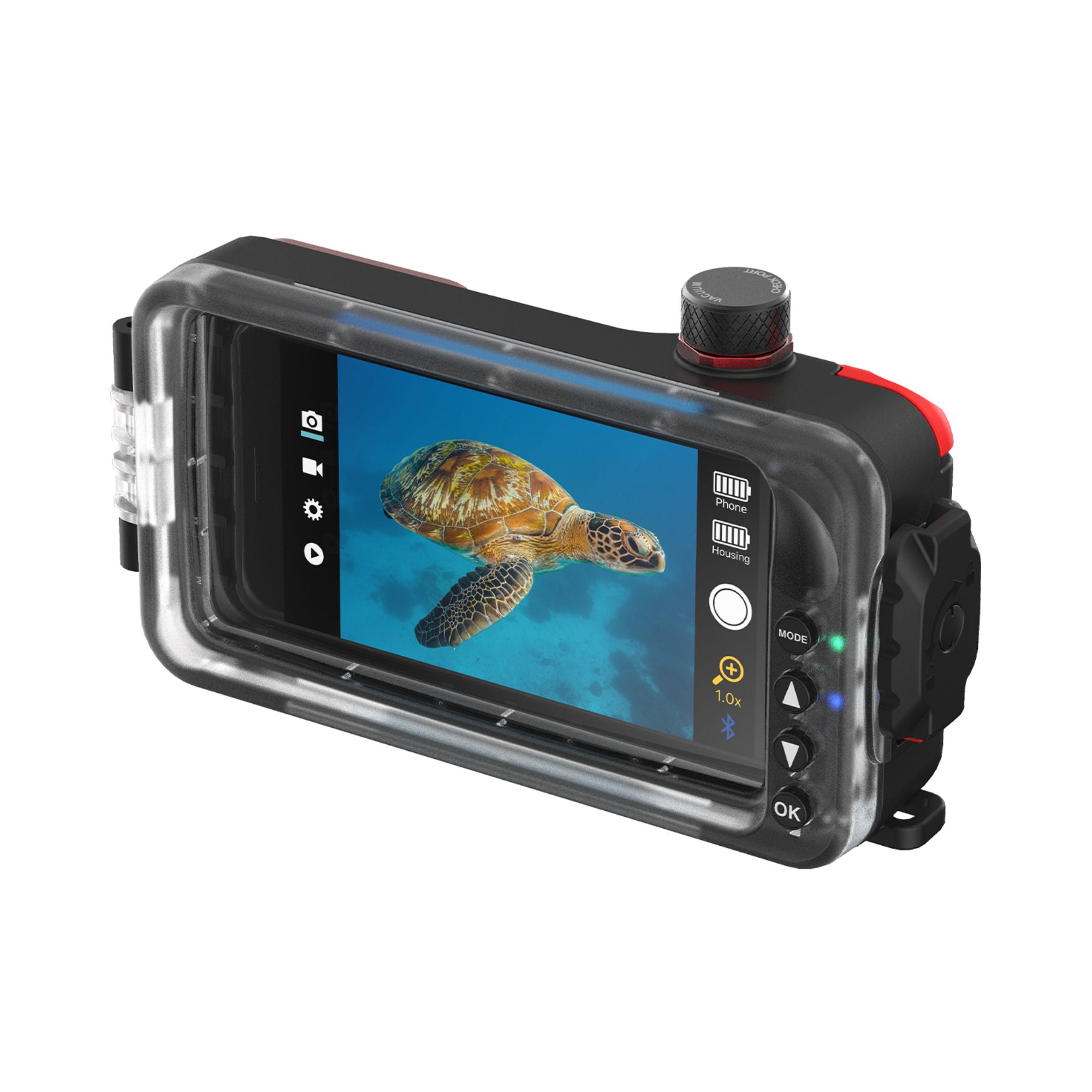 SportDiver Unterwasser Gehäuse für Dein iPhone  Rückansicht von Sealife