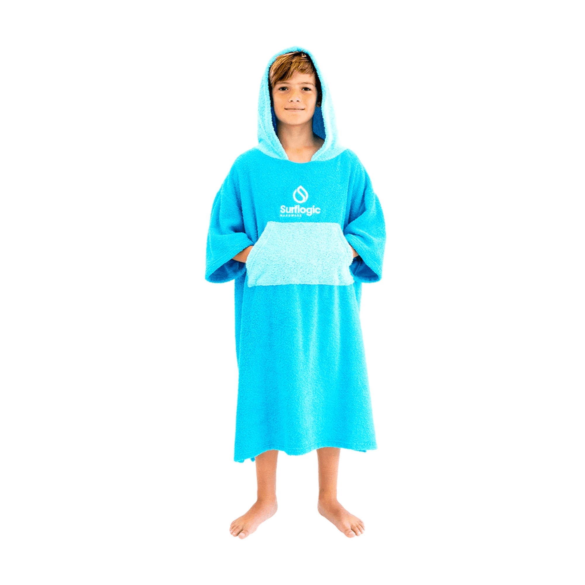 Surf Logic Towel Poncho Junior cyan/türkis