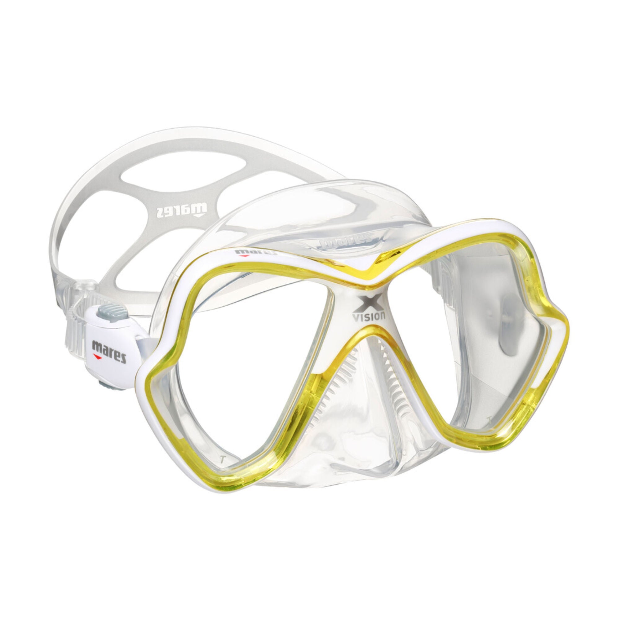 x-vsion maske klar gelb weiss von mares