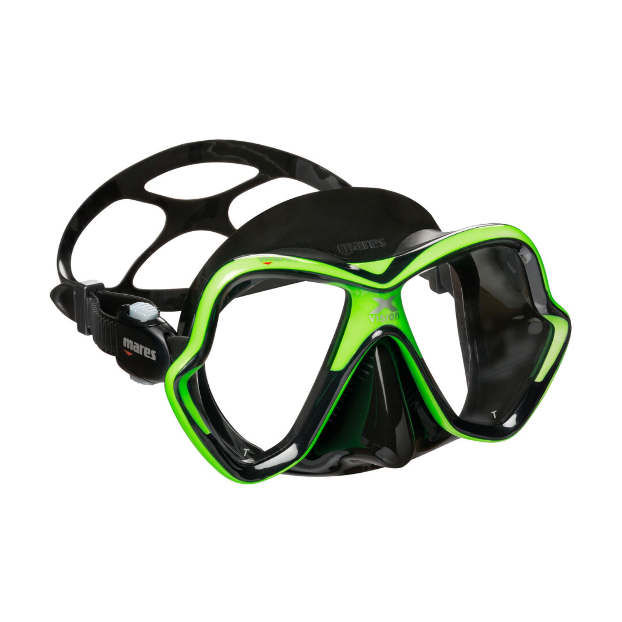 x-vsion maske schwarz lime von mares 