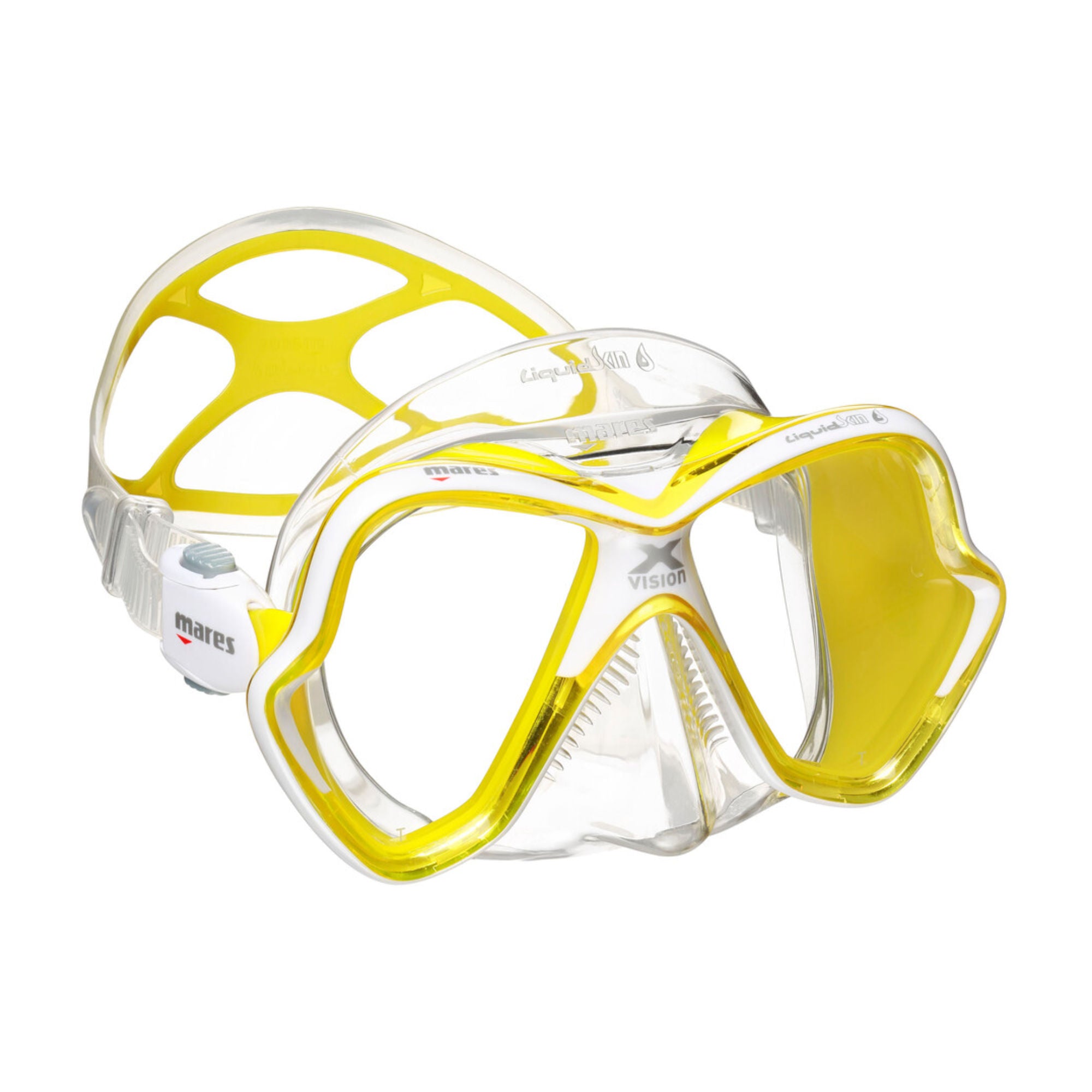 x-vision ultra maske klar gelb weiss von mares
