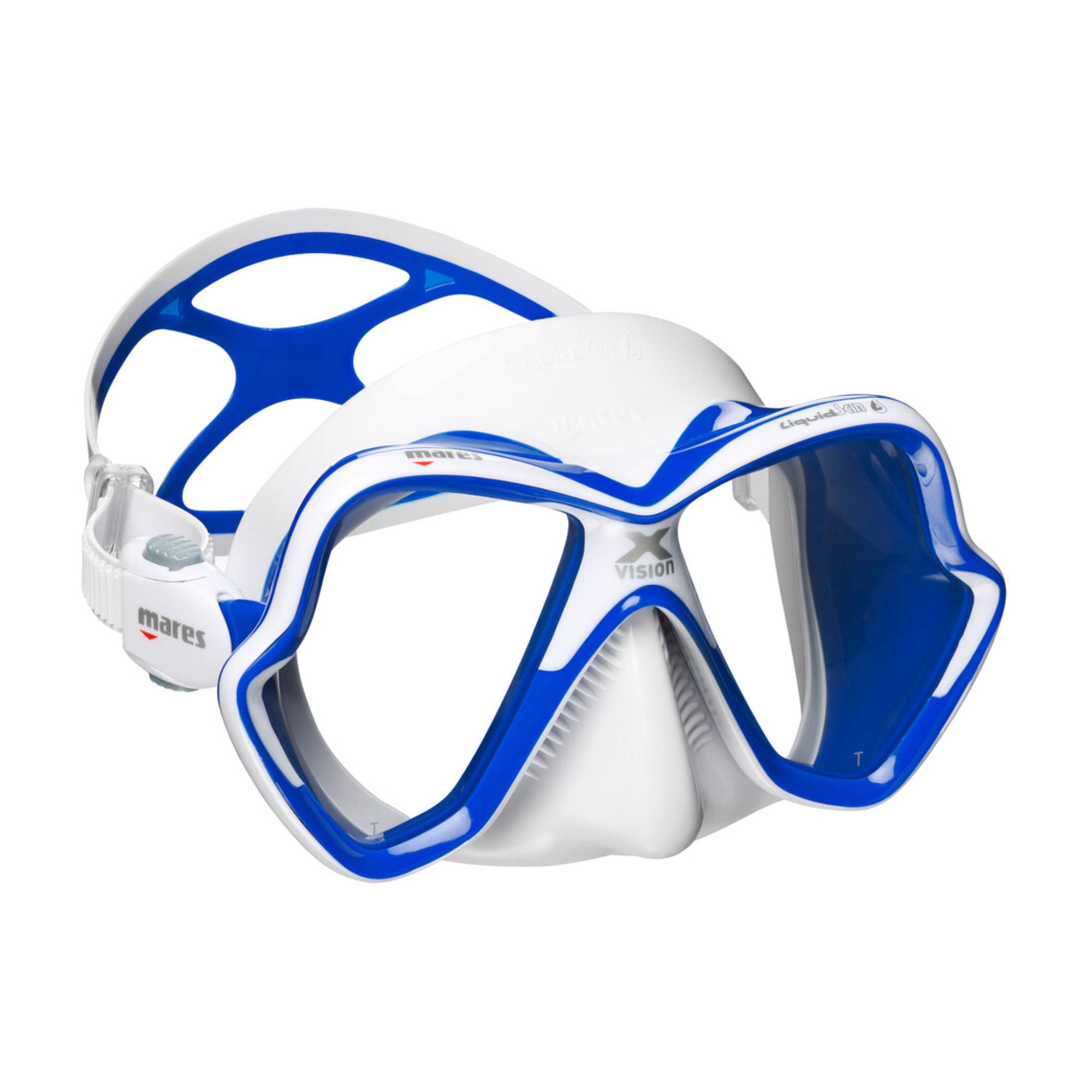 x-vision ultra maske weiss blau weiss von mares