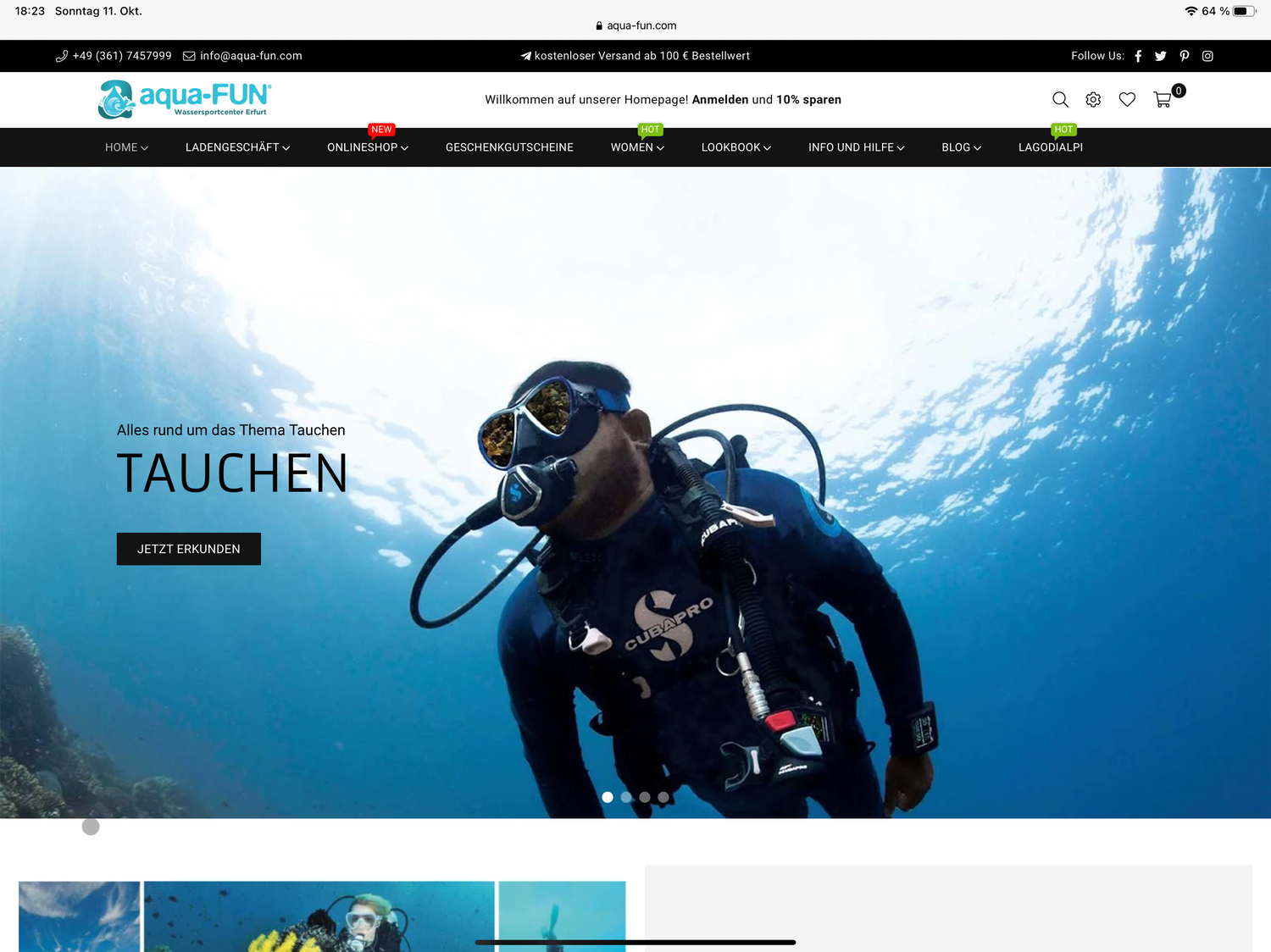 Neue Website unter aqua-fun.com