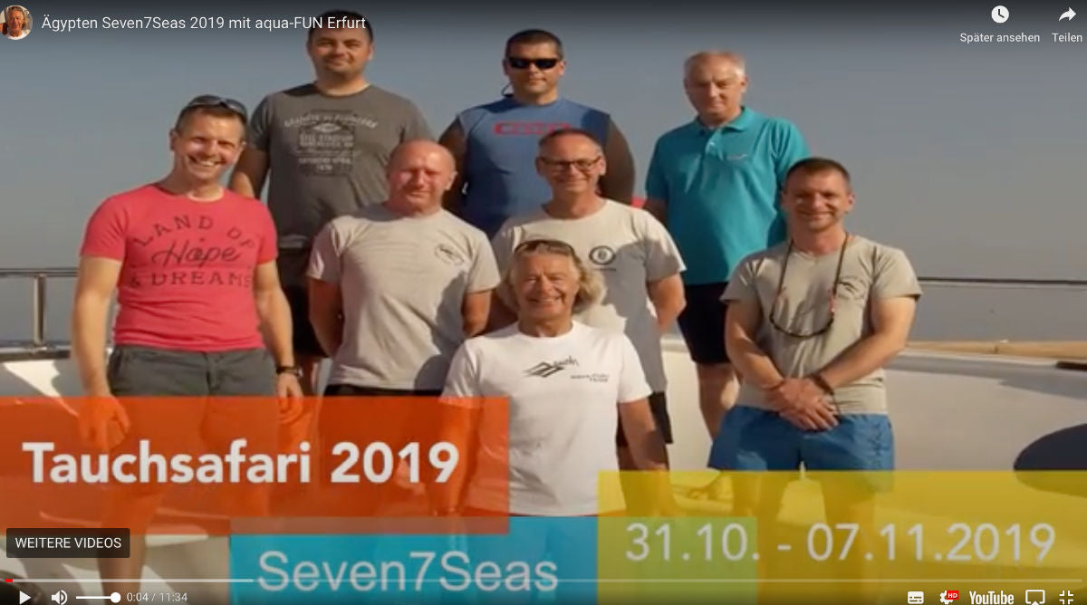 Unsere Gruppe auf der Seven7Seas auf Tauchsafari im Rotem Meer 2019