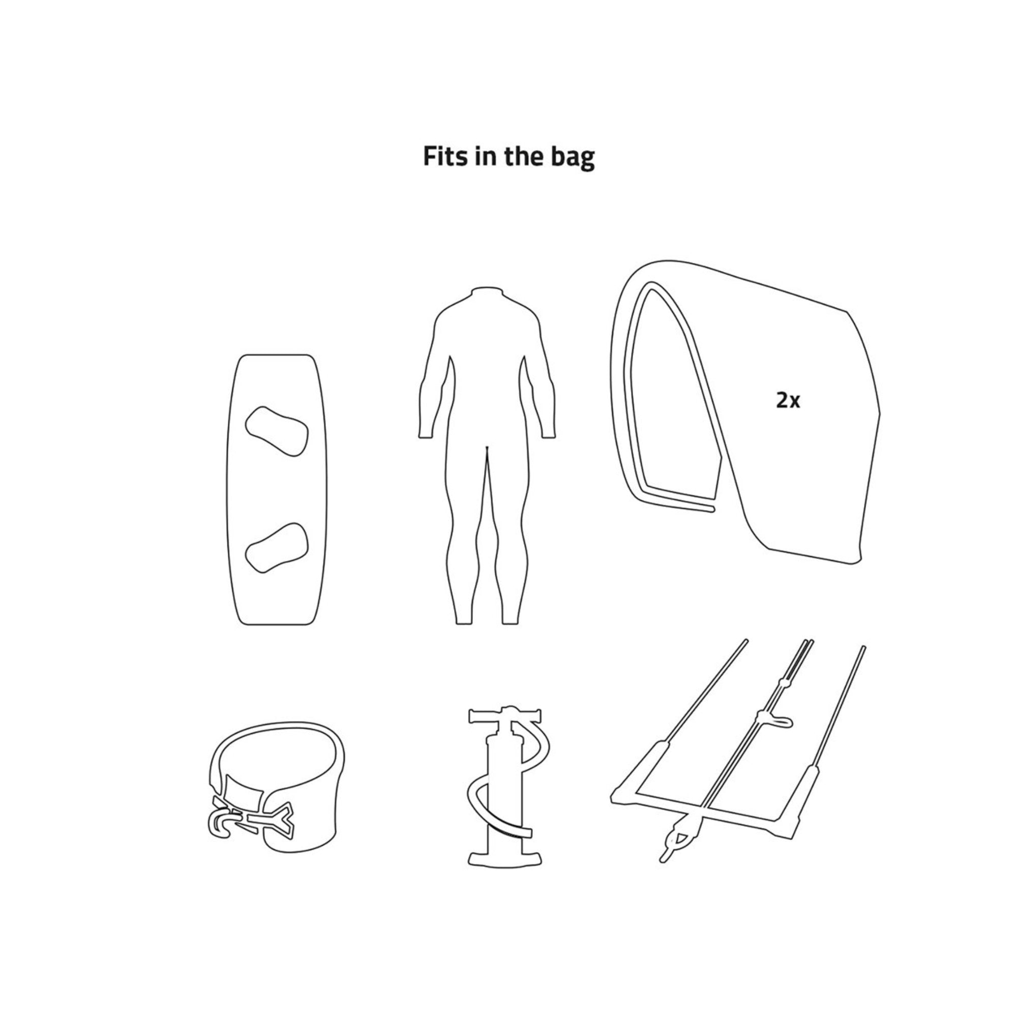 Prolimit Kitesurf Boardbag Golf Ultralight grau