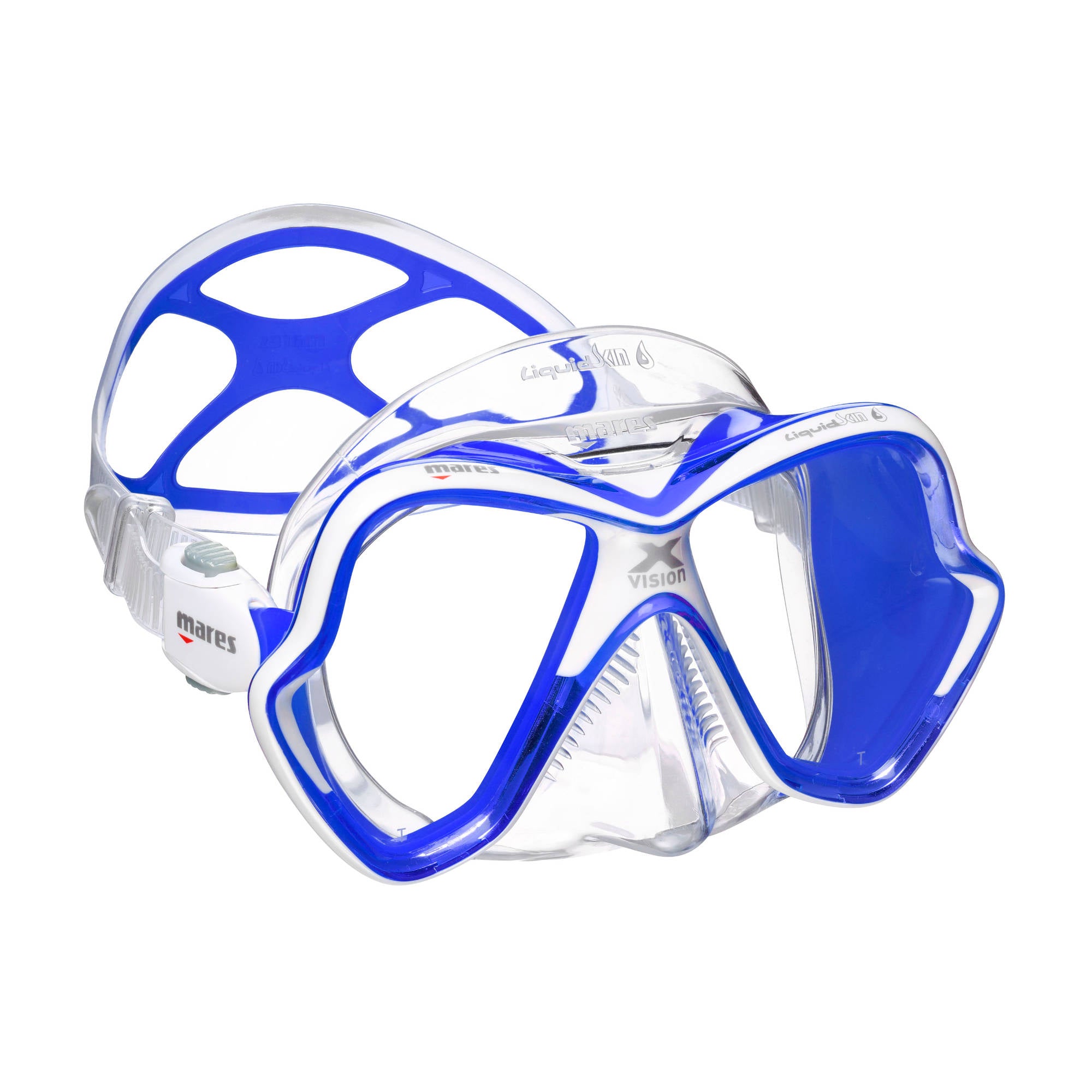 x-vision ultra maske klar blau weiss